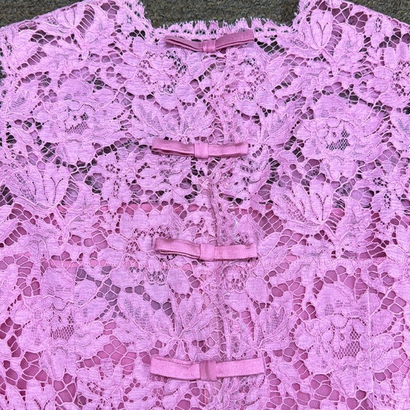 Valentino Pink Lace Sleeveless Cocktail Dress - Picture 3 of 3